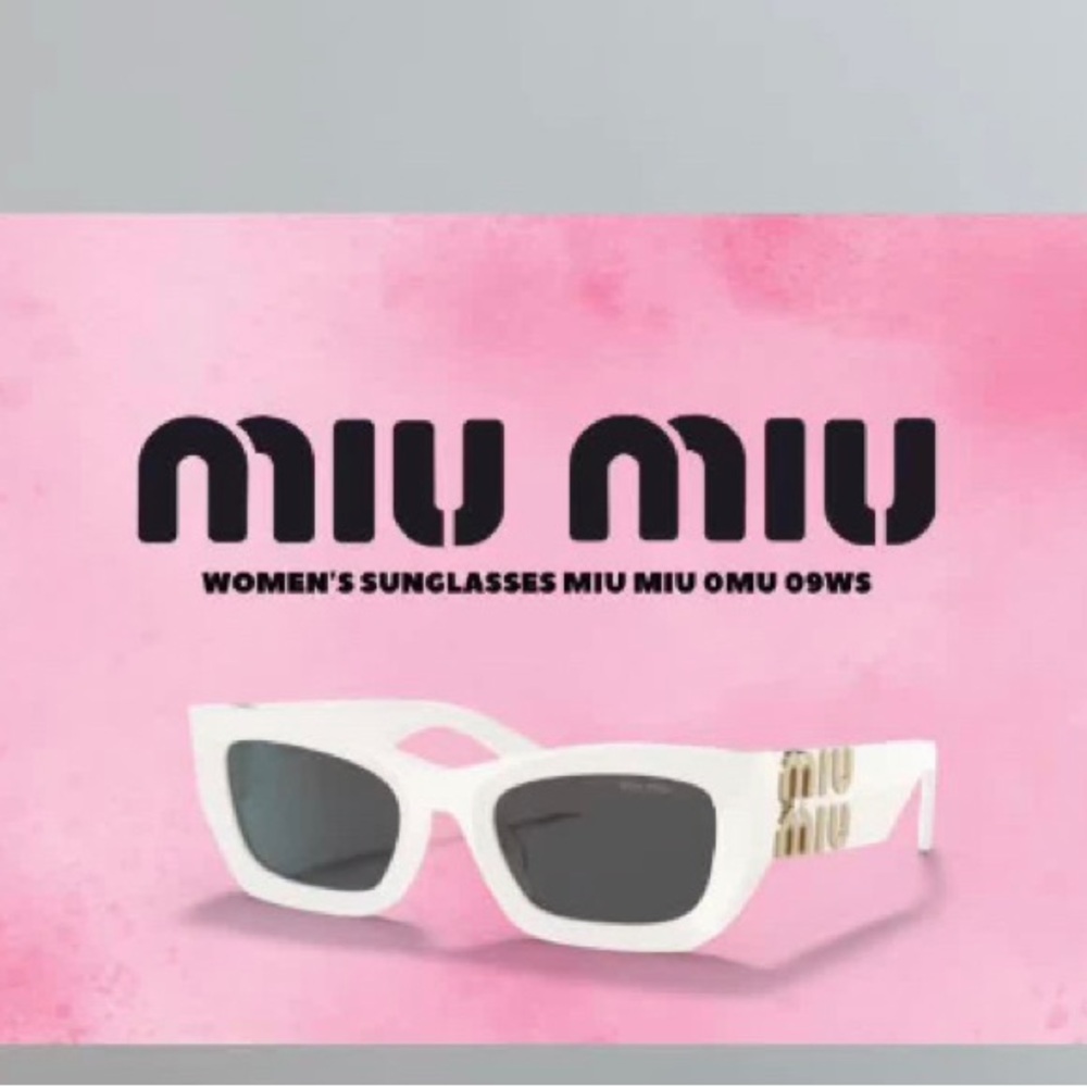 Authentic Miu miu white sunglasses style number SMU 09W